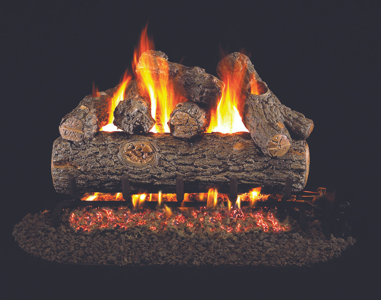Real Fyre Golden Oak Designer Plus Vented Gas Logs (RDP-16), 16-Inch