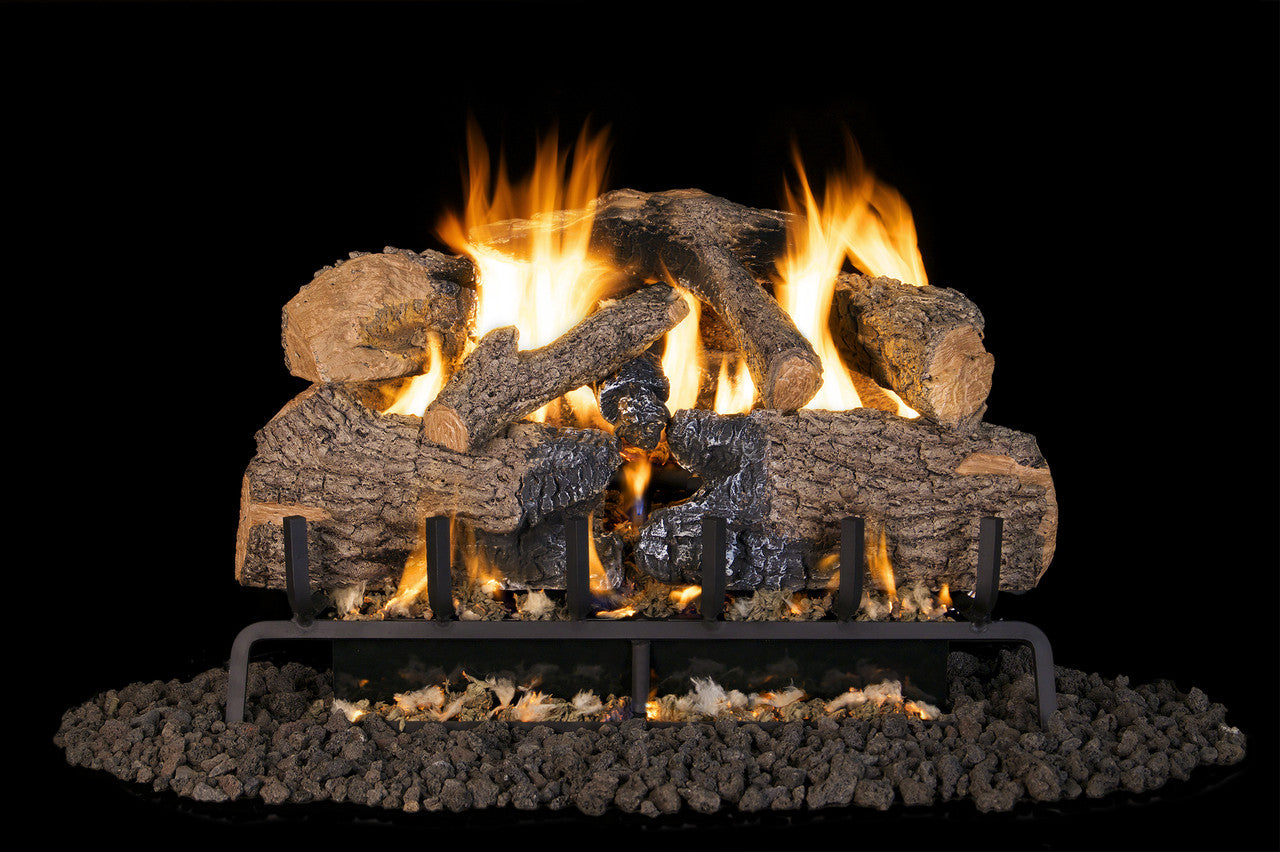 Real Fyre Charred Angel Oak Vented Gas Logs (CHNA-30), 30-Inch