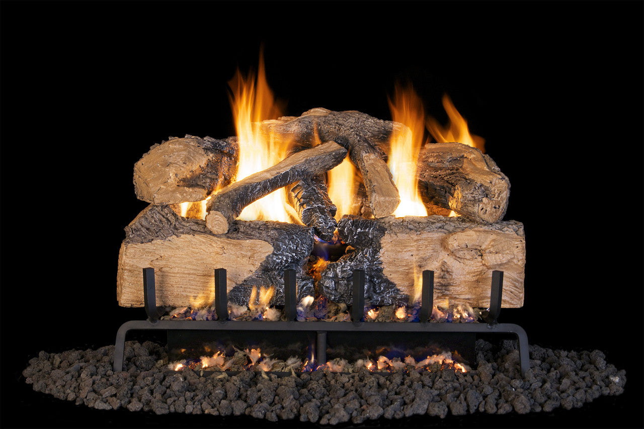 Real Fyre Charred Angel Split Oak Vented Gas Logs (CHNS-30), 30-Inch