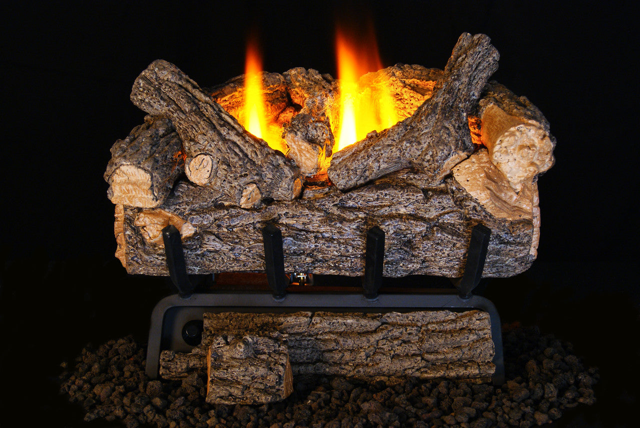 Real Fyre Valley Oak Vent-Free Gas Logs (VO8E-20), 20-Inch