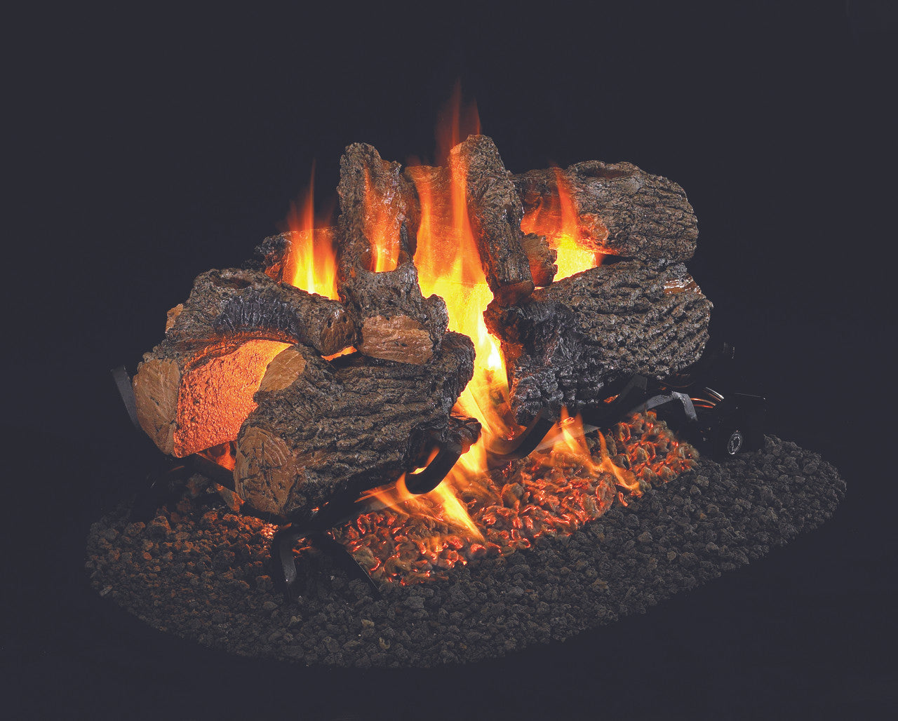 Real Fyre See-Thru Charred Oak Vented Gas Logs (CHD-2-24), 24-Inch