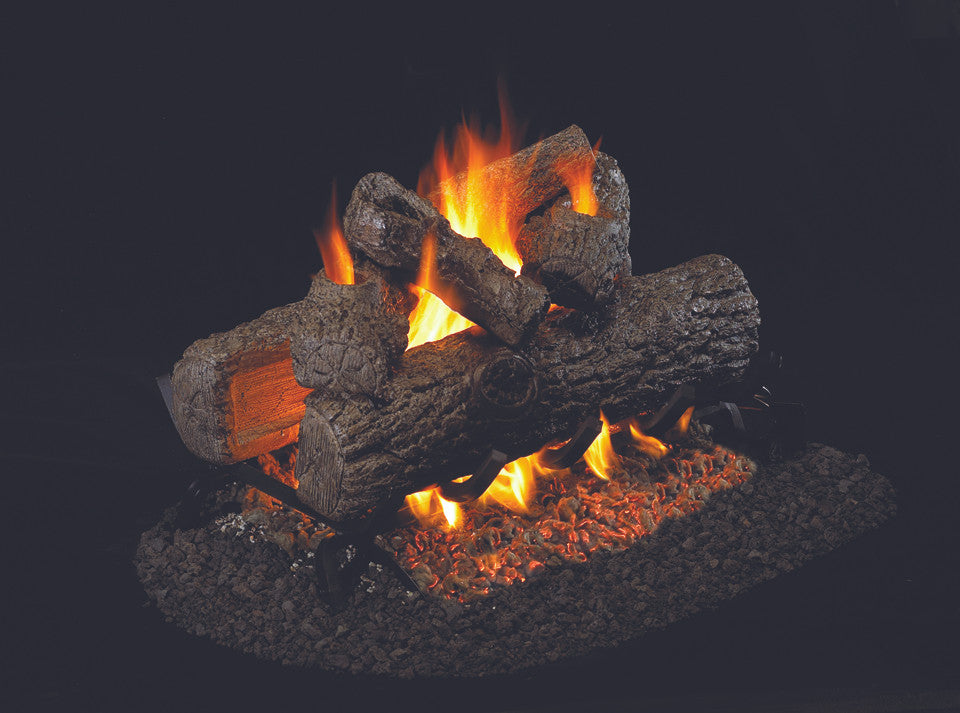 Real Fyre Golden Oak Designer Plus Vented Gas Logs (RDP-2-16), 16-Inch