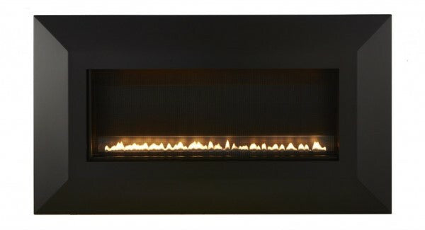 Empire DFSL30MBL Black Mitered Decorative Front For Boulevard SL Linear Fireplace