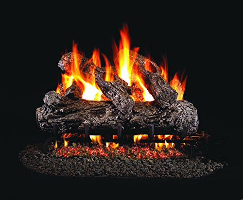 Real Fyre Rustic Oak Vented Gas Logs (HR-24), 24-Inch