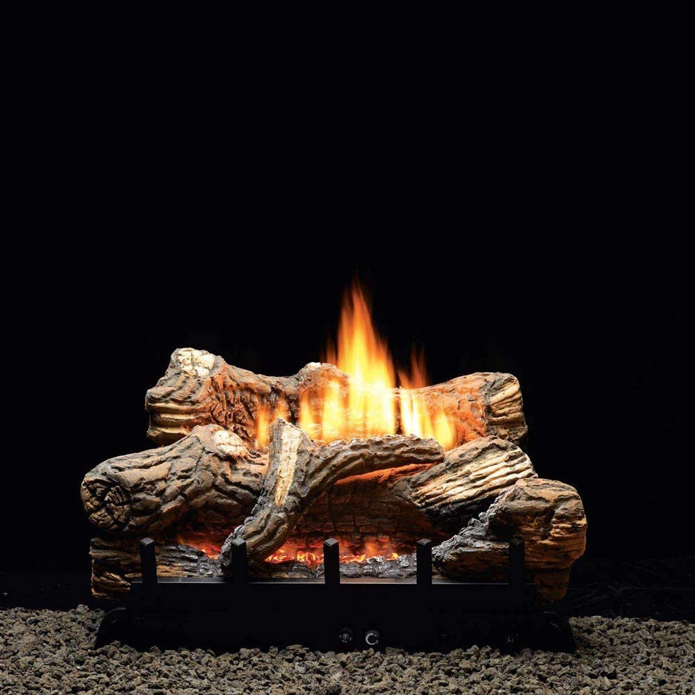 Empire Flint Hill Ceramic Fiber Log Set w/ 18-inch Vent-Free Burner LP