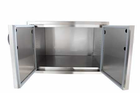 Blaze Outdoor Products BLZ-DRY-STG2-SC Blaze Stainless Steel Enclosed Dry Storage Cabinet with Shelf DIY BBQ LLC
