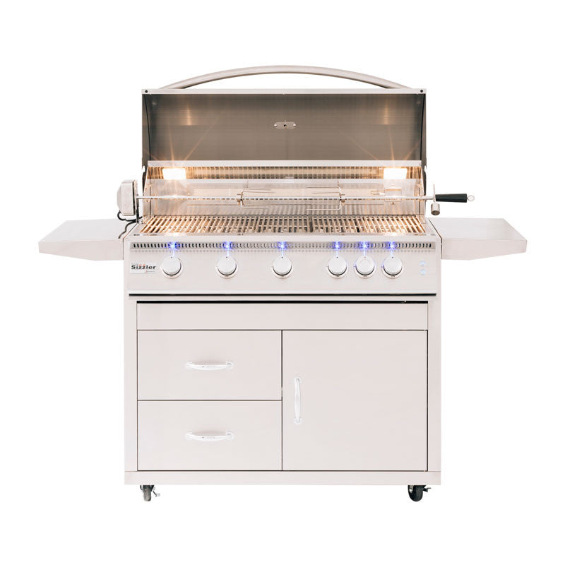Pro Series Fully Assembled Door & 2-Drawer Combo Cart for 40" Sizzler & Sizzler Pro (CART-SIZ40-DC)