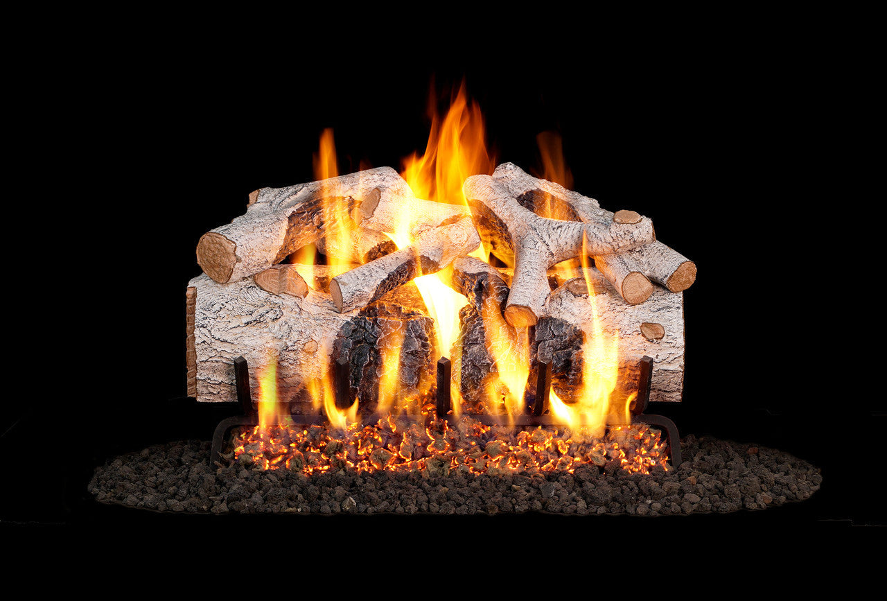 Real Fyre Charred Mountain Birch Vented Gas Logs (CHMBW-42), 42-Inch
