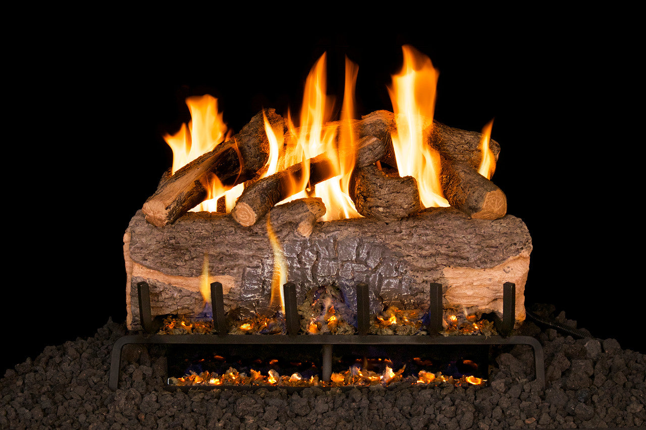 Real Fyre Mountain Crest Oak Vented Gas Logs (MCO-39), 39-Inch