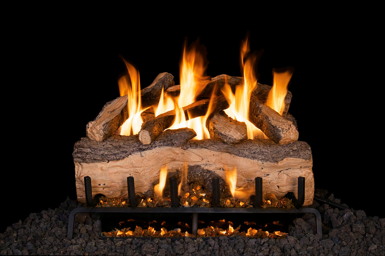 Real Fyre Mountain Crest Split Oak Vented Gas Logs (MCS-39), 39-Inch