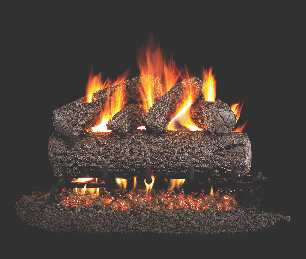 Real Fyre Post Oak Vented Gas Logs (PO-30), 30-Inch