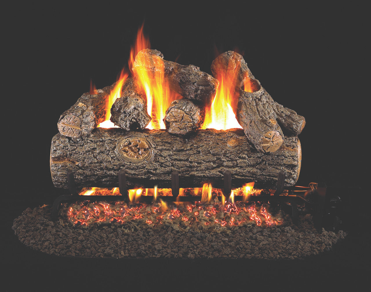 Real Fyre Golden Oak Designer Plus Vented Gas Logs (RDP-24), 24-Inch