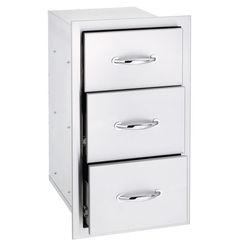 17" North American Stainless Steel Triple Drawer (SSDR3-17