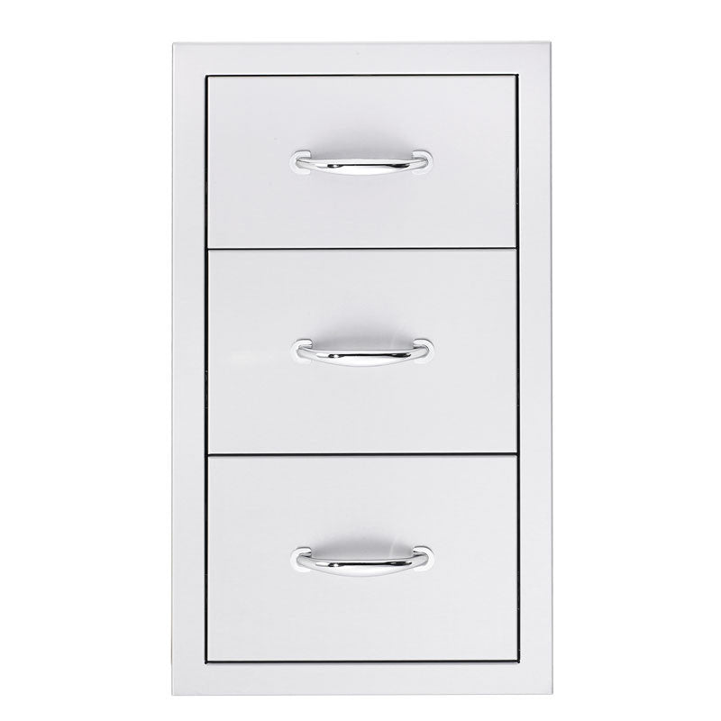 17" North American Stainless Steel Triple Drawer (SSDR3-17